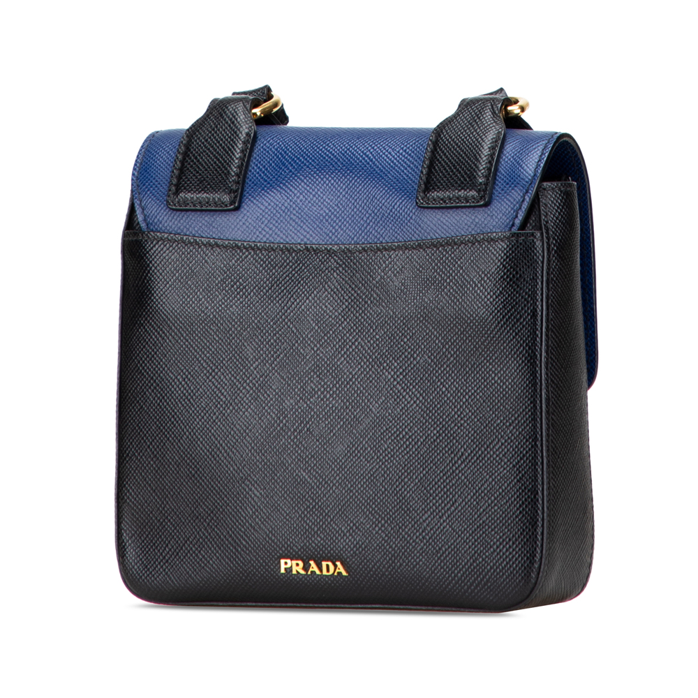 Pre-Loved Prada Bicolor Saffiano Cuir Flap Crossbody - Picture 2 of 10